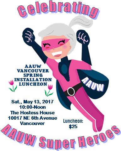 AAUW Vancouver WA May 2017 luncheon graphic